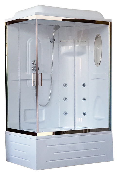 Душевая кабина с гидромассажем Royal Bath RB8100BP2-T-CH-R правая 100х80 см