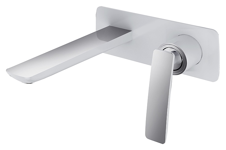 Смеситель для раковины TIMO Helmi 4071/00-16SM встраиваемый, хром, белый