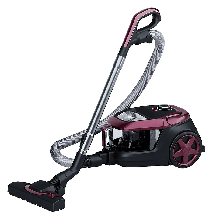 Пылесос для дома с контейнером Atvel DX2000 черный, малиновый