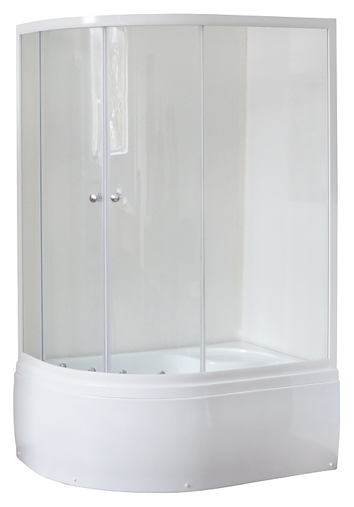 Уголок душевой Royal Bath RB 8120BK-T-R 120х80х220 см, прозрачное, белый профиль, правый