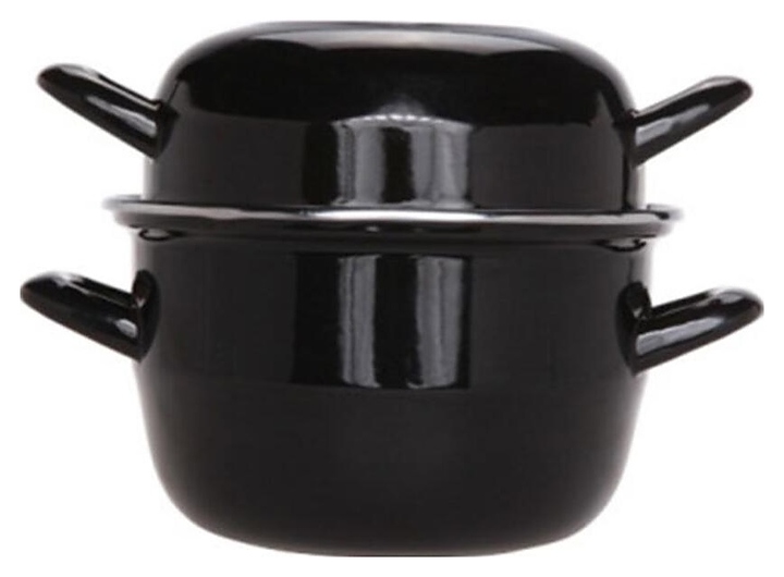 Кастрюля для мидий P.L. Proff Cuisine Seafood 111.012 900 мл d=12 см h=13,5 см (металл) черная
