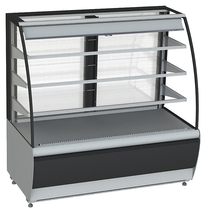 Витрина кондитерская Carboma K70 VM 0,9-2 Standard 9006-9005 (открытая)
