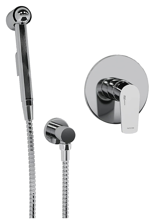 Душ гигиенический встраиваемый Wasserkraft A06157 шланг 120 см, хром