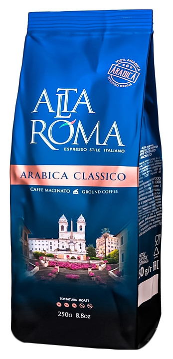Кофе свежеобжаренный Alta Roma ARABICA CLASSICO  (арабика, в зернах, 0,25 кг)