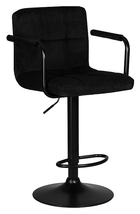 Стул барный DOBRIN 2041-52 KRUGER ARM BLACK (черный вельвет) 2 шт.