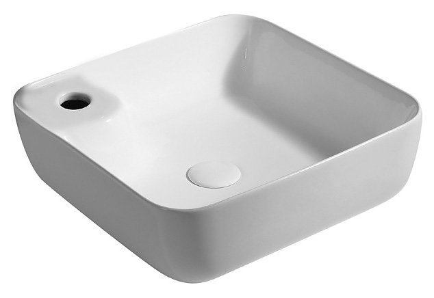 Раковина накладная Azario AZ41267 43х43х14 см, фаянс