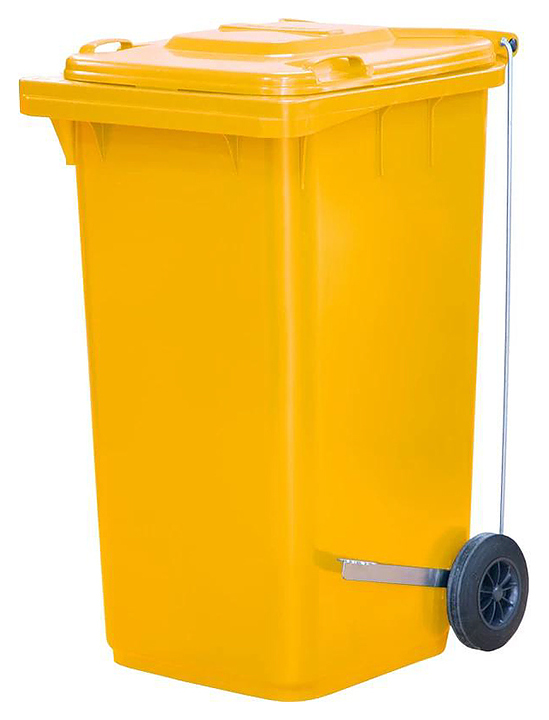 Контейнер для мусора ТАРА.РУ МКТ 240 с педалью Г, желтый