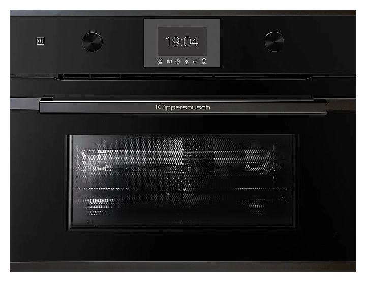 Духовой шкаф с микроволнами Kuppersbusch CBM 6350.0 S6 Black Steel 3400 Вт 43 л 595х559х455 мм черный