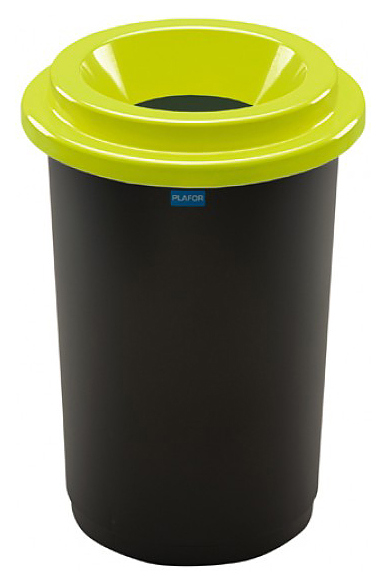 Контейнер для мусора PLAFOR Eco Bin 50 л черный, зеленый