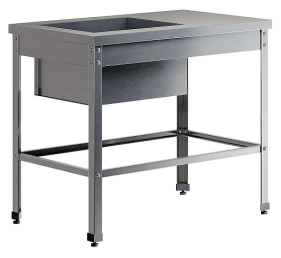 Ванна моечная с рабочей поверхностью Restoinox ВМСР/1-13/7-О-ЭЦ