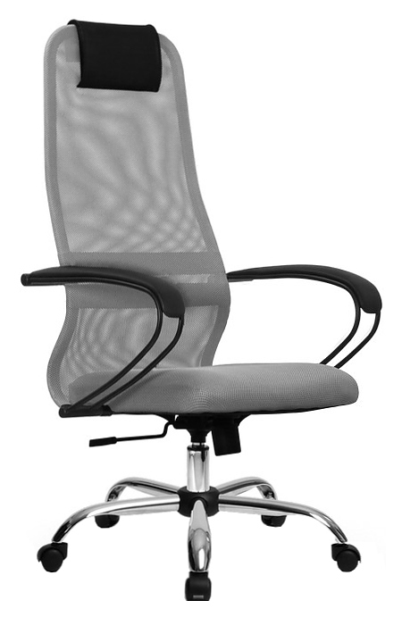 Кресло Метта Комплект SU-B-8/подл.130/осн.003, светло-серое