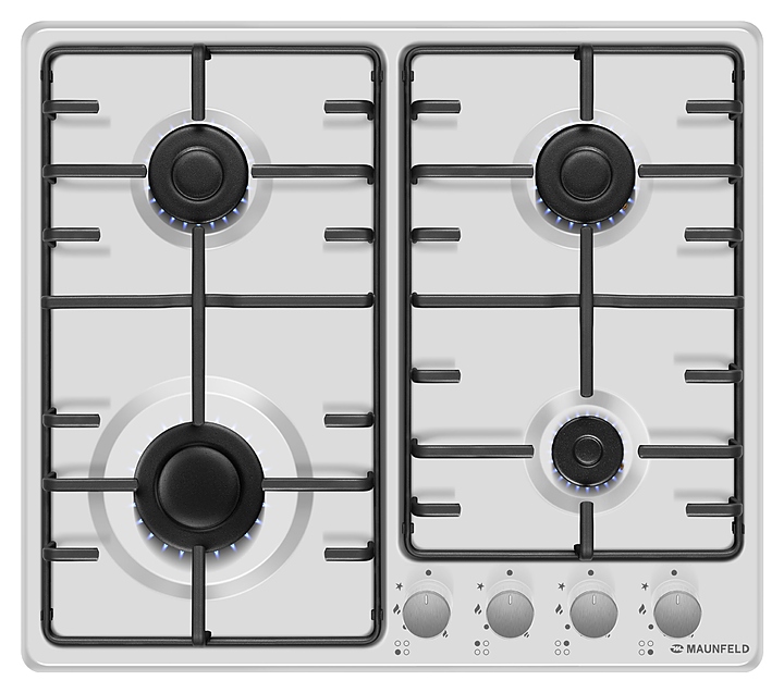 Варочная панель газовая Maunfeld EGHE.64.3STS-EW/G белая