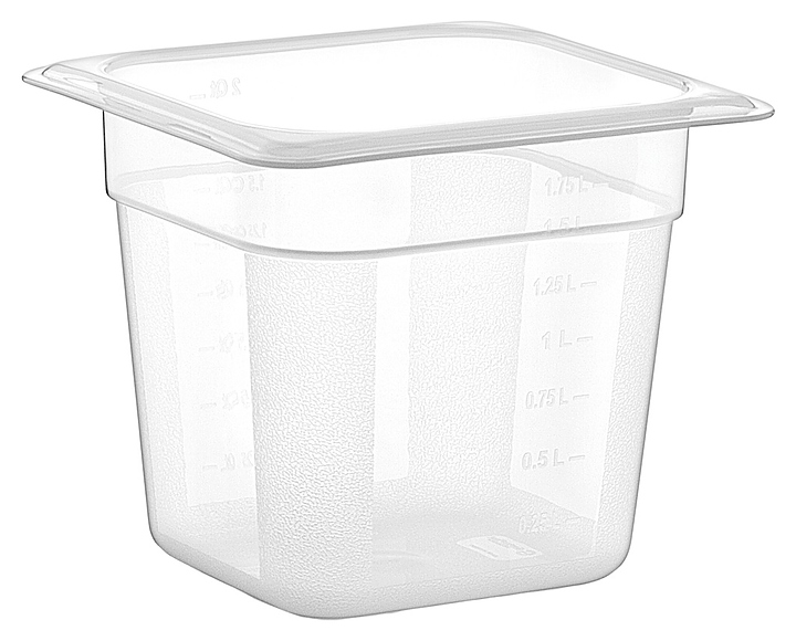 Гастроемкость Gastroplast GNPP-16150 1/6-150 (176х162х150) 2 л полипропилен прозрачная