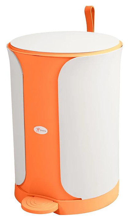Бак для мусора ТАРА.РУ Sтиль МБ-18 оранжево-белый 18 л