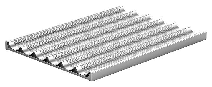 Лист для выпечки WLBake алюминиевый багетный, перфорированный 600х400 (5 волн)