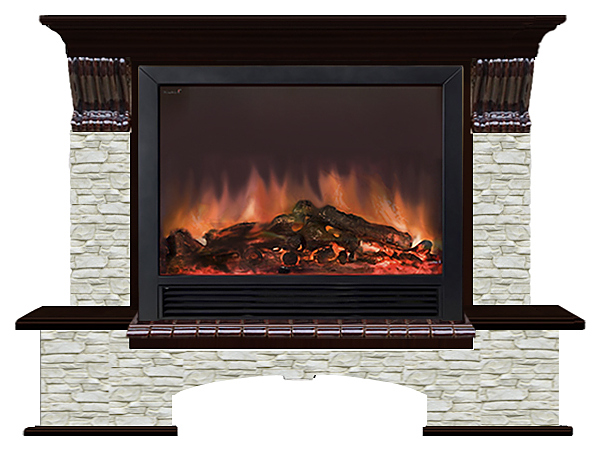 Камин Glenrich Бостон К Sh 33 BL ГО венге