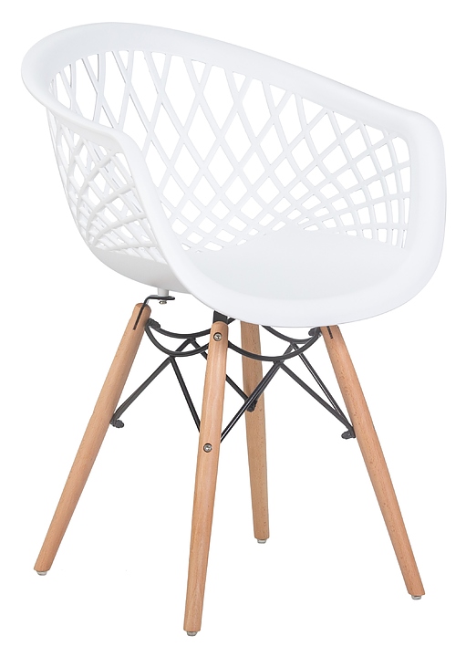Стул обеденный DOBRIN 670HPP-LMZL SAMWELL (белый, светлый бук)