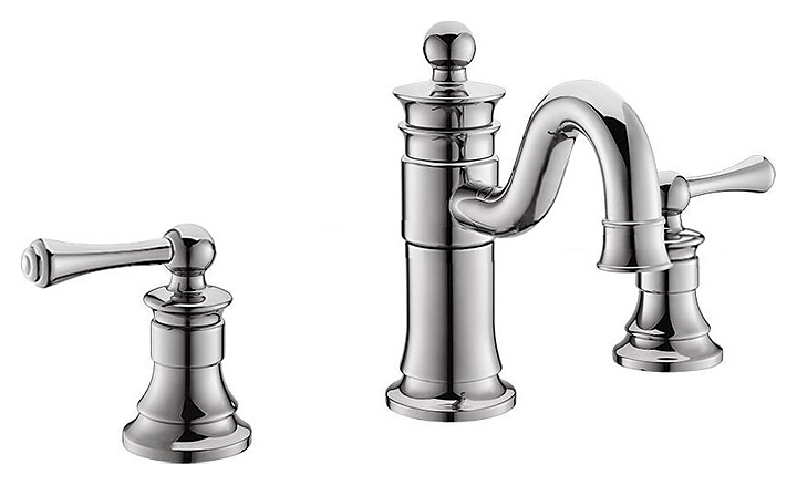 Смеситель для раковины TIMO Adelia 6021/00F врезной, на 3 отверстия, хром