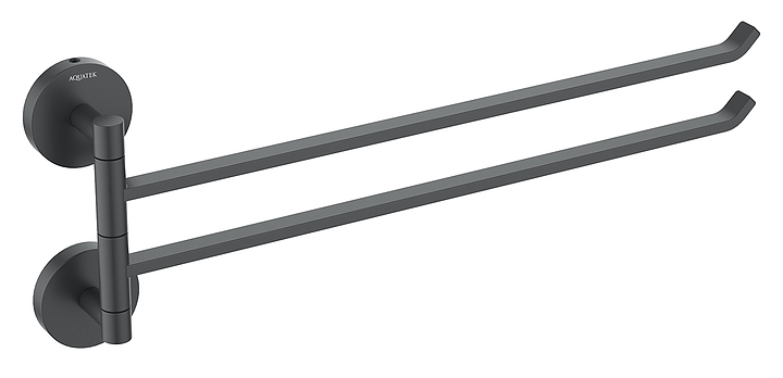 Полотенцедержатель двойной Aquatek Бетта AQ4613MB черный матовый
