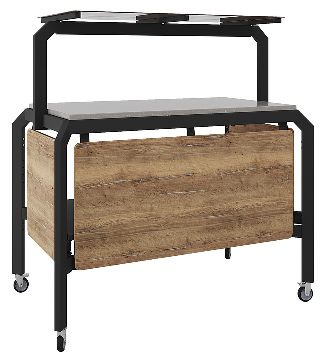 Стол нейтральный КОБОР AN120 white/natural/black