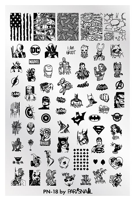 Пластина для стемпинга ParisNail PN-18 (95х145 мм)