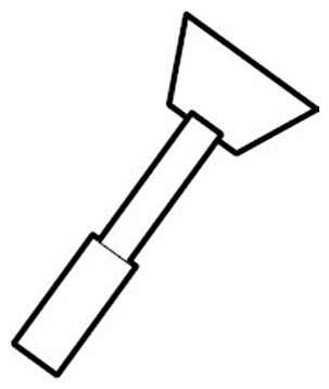 Скребок для гладкой жарочной поверхности Giorik 7080100