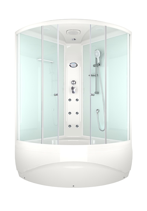Душевая кабина с гидромассажем и блоком управления Domani-Spa Vitality high DS01V1212HWCl10 120х120 см