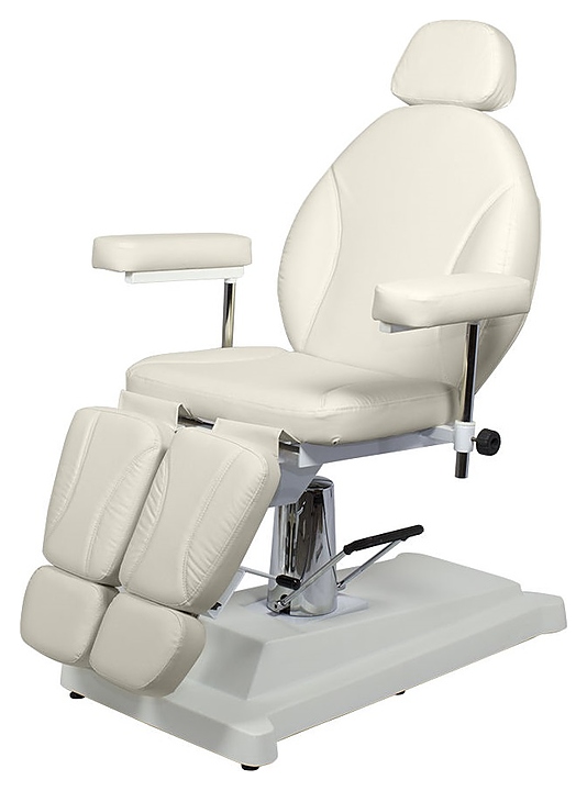 Кресло педикюрное МЭДИСОН МД-02 гидравлика, белое матовое