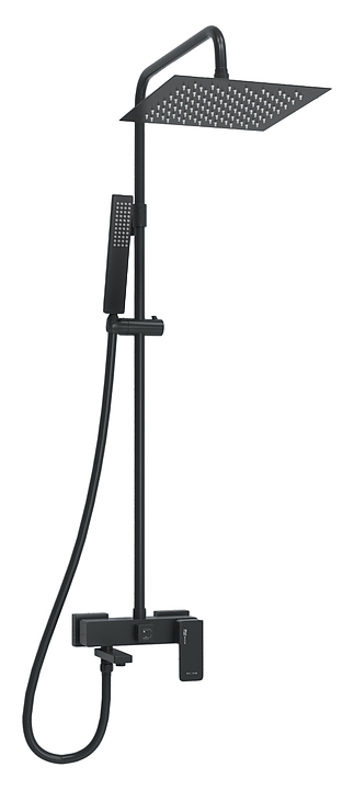 Душевая система со смесителем Wasserkraft A277.255.218.BM черный soft-touch