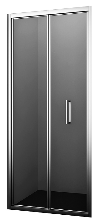 Дверь душевая Wasserkraft Weser 78F12 100х200 см, в нишу, складная, серебристый профиль