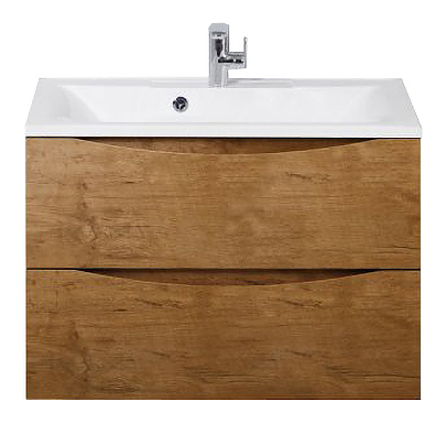 Тумба с раковиной BelBagno MARINO-800-2C-SO-RN-P + BB800/450-LV-MR-PR перелив слева, дерево