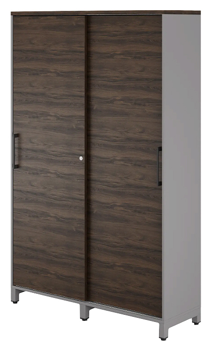 Шкаф для одежды КОБОР HG-120/40/M aluminum/charlston