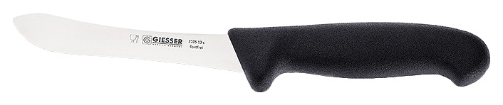 Нож для снятия шкуры Giesser 2105 16 L=16см (нерж. сталь / пластик) с черной рукояткой