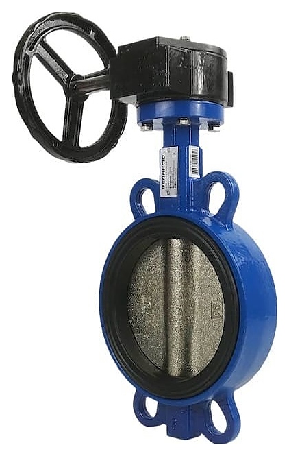 Затвор дисковый поворотный Benarmo 107-5847 (EURO), PN 1,6 МПа, ДУ 200, межфланцевый чугунный, диск стальной, с редуктором