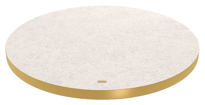 Столешница Sheffilton SHT-TT 90 (МДФ / HPL) круглая сахара с тиснением гранит / золото