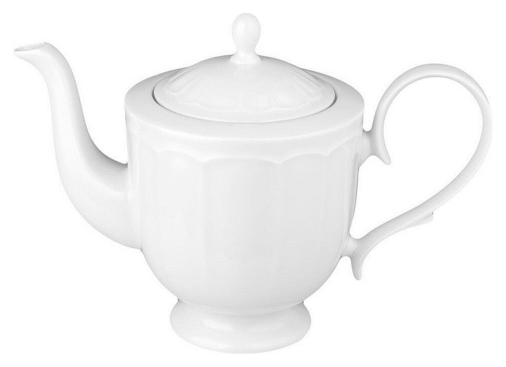 Чайник Noble Bella 305800А 1000 мл d=12,9 см h=18,5 см (фарфор) белый