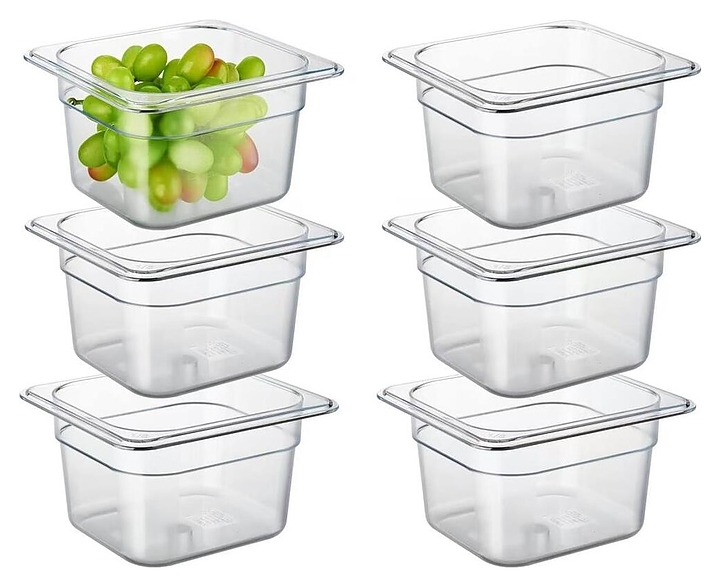 Гастроемкость P.L. Proff Cuisine PC1915 GN 1/9 (176x108х150) 1,2 л (поликарбонат) прозрачная