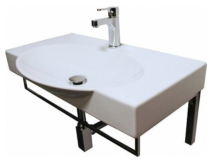 Раковина мебельная SANITA LUXE Infinity 76 INF76SLWB01KR 76x45 см, с кронштейнами и полотенцедержатем, керамика