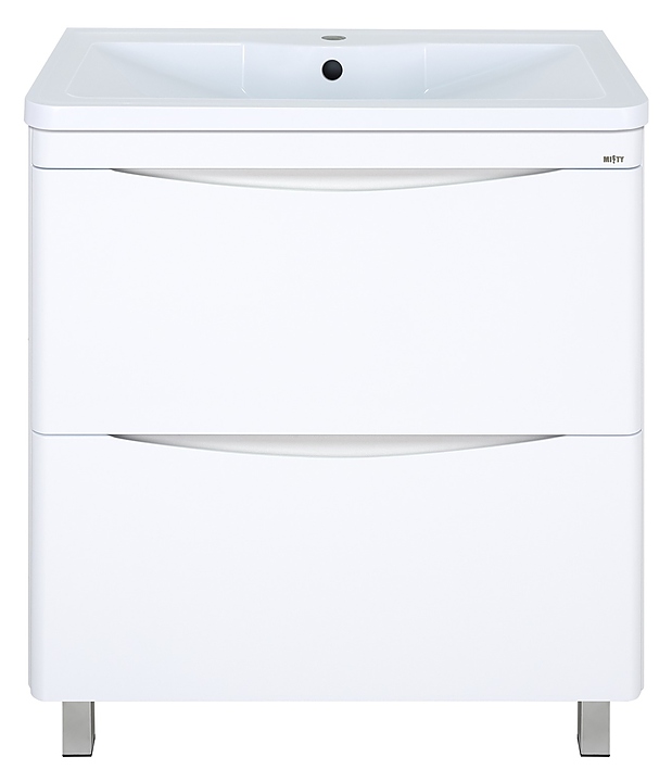 Тумба под раковину Misty Атлантик-80 78,1х72 см, с 2 ящиками, белая