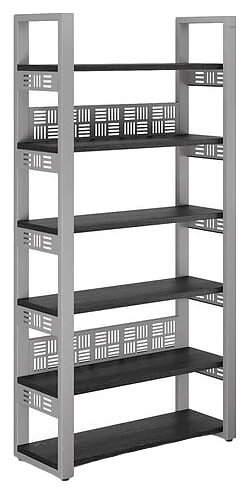 Стеллаж открытый КОБОР SO6-100/36 aluminum/wood