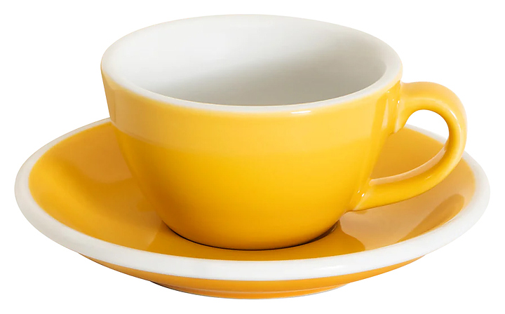 Пара кофейная Loveramics Egg C088-B106B 150 мл, желтая