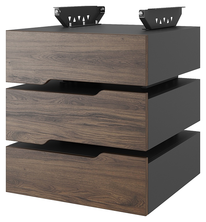 Тумба подвесная КОБОР T-3 black/charlston