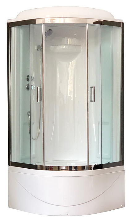 Душевая кабина с электричеством Royal Bath RB90BK1-T-CH-EL 90х90 см
