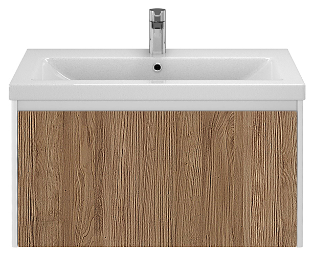 Тумба Velvex KLAUFS 80.1Y tpKLA.80.1Y-617.216 белая+дерево