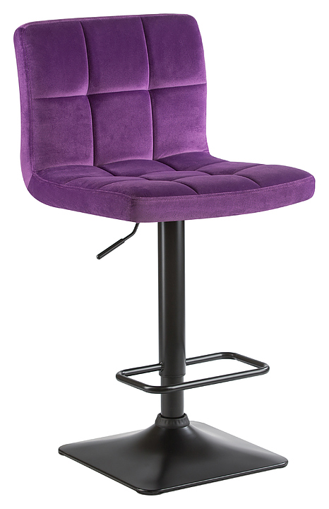 Стул барный DOBRIN 5018-LM DOMINIC (фиолетовый велюр, черный)