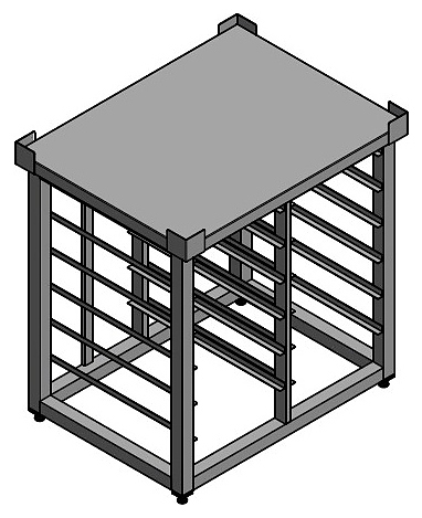 Подставка под пароконвектомат Gastrolux ППО2-08.26.3/12GN/С/У-85 2х6 уровней для GN 1/1 820х630х850/880 мм (нерж.сталь)
