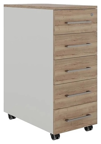 Тумба мобильная КОБОР TМ5-40/60 white/natural