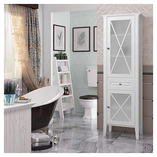 Шкаф-пенал OPADIRIS Палермо Z0000008561, правый, белый матовый