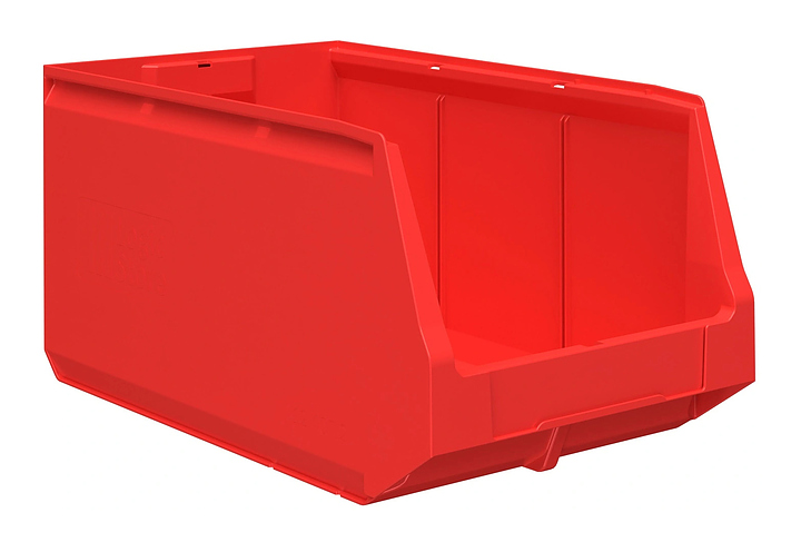 Контейнер iPlast Logic Store LS-5325 N2 500х300х250 мм с отверстиями для перегородок, красный