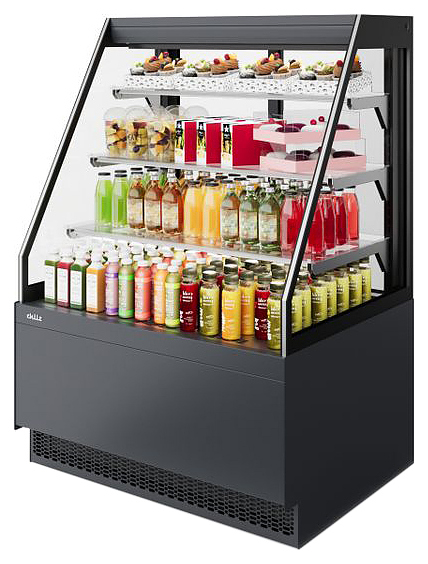 Витрина кондитерская Chilz VETE II KUB OFT 60 антрацит, серый матовый